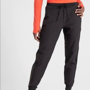 Athlete Joggers, black, tie waste. (M) Like new